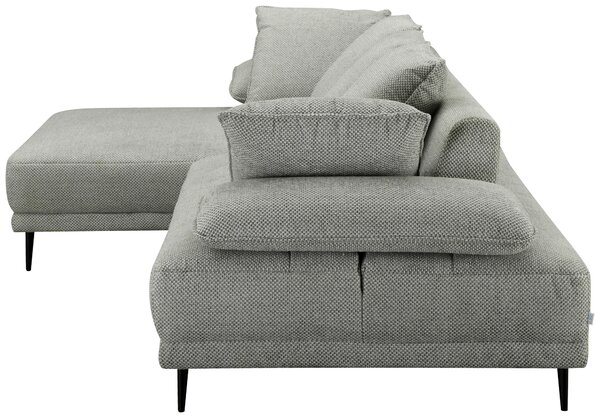 ROHOVÁ SEDAČKA, kov, textil, svetlosivá Hom`in - Sedačky, Online Only