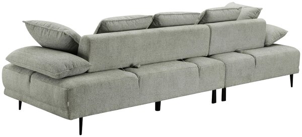 ROHOVÁ SEDAČKA, kov, textil, svetlosivá Hom`in - Sedačky, Online Only