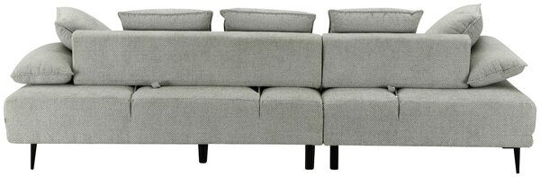ROHOVÁ SEDAČKA, kov, textil, svetlosivá Hom`in - Sedačky, Online Only