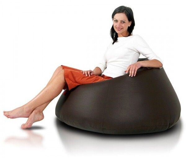 INTERMEDIC SK - Sedací vak Relax 110x70 cm | kreslo na oddych z ekokože alebo polyesteru, 300 l Farba: E14 - Čierna (Ekokoža)