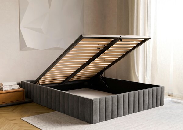 ČALÚNENÁ POSTEĽ, 120/200 cm, antracitová Boxxx - Online Only spálne, Online Only