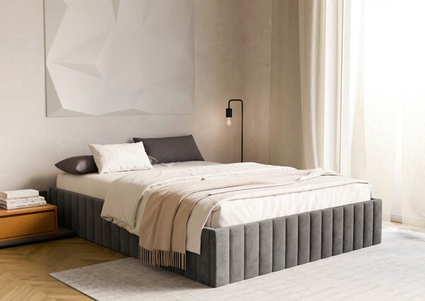 ČALÚNENÁ POSTEĽ, 120/200 cm, antracitová Boxxx - Online Only spálne, Online Only