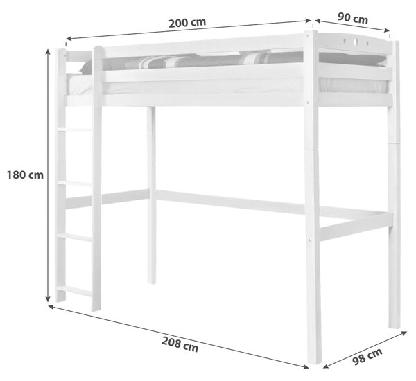 VYVÝŠENÁ POSTEĽ, 90/200 cm farba buka Livetastic - Detské izby, Online Only