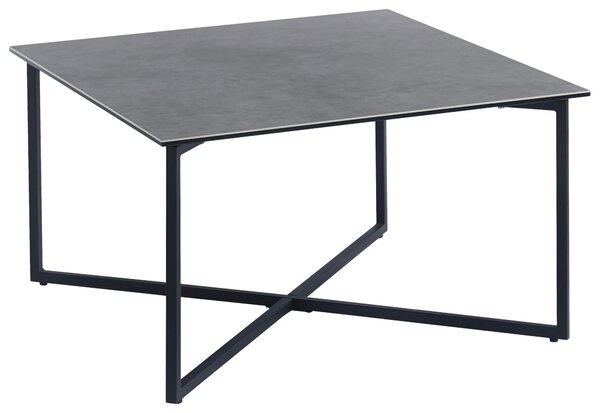 KONFERENČNÝ STOLÍK, sivá, čierna, kov, sklo, keramika, 75/75/45 cm Hom`in - Stolíky do obývačky, Online Only