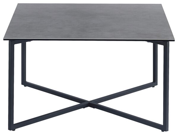 KONFERENČNÝ STOLÍK, sivá, čierna, kov, sklo, keramika, 75/75/45 cm Hom`in - Stolíky do obývačky, Online Only
