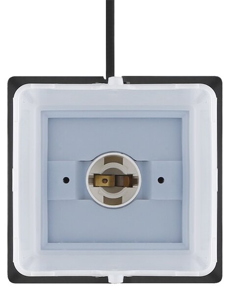 SOLIGHT Záhradný stĺpik IP44 s LED osvetlením, 2 zásuvky, hranol, čierny