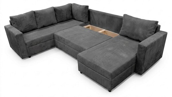 SEDACIA SÚPRAVA, textil, tmavosivá P & B - Sedačky, Online Only