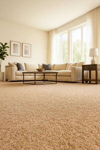 Ideal , Koberec metráž Efekt 5110, na mieru, šíře 4m,5m, béžová, filc, chodba / predsieň