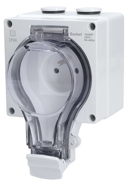 SOLIGHT Zásuvka IP66, vodotesná a prachotesná