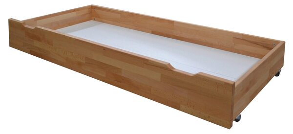 ÚLOŽNÝ PRIESTOR POD POSTEĽ, 152/16/63 cm, buk Carryhome - Postele