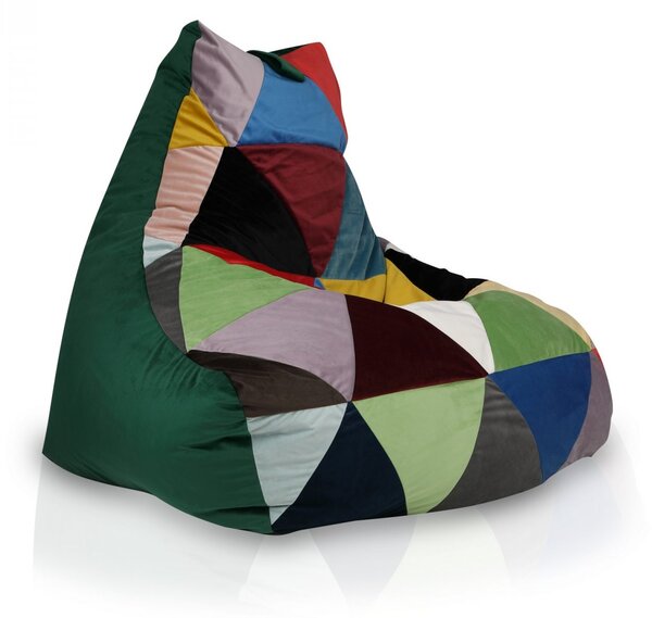 Sedací vak Keiko M Mix Magic Velvet Farba: MV2219 - čierna