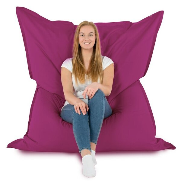 XXL vankúš na sedenie – interiérový aj záhradný, vodeodolný Farba: 11.Fuchsia