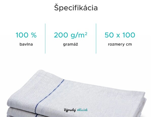 Zdravotnícky uterák MEDI 50 x 100 cm, 100% bavlna