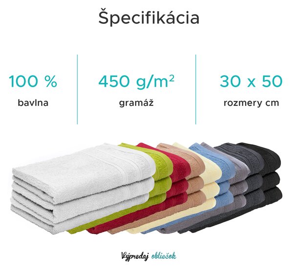 Detský uterák Bella zelený 30x50 cm, 100% bavlna