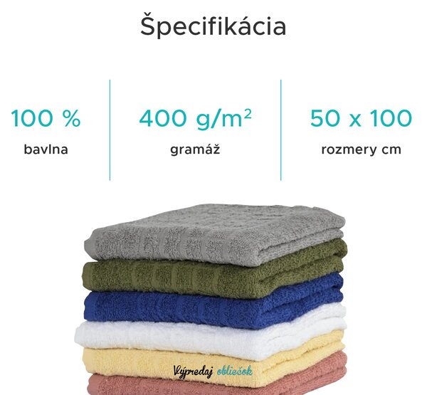 Uterák SOFT 50 x 100 cm kráľovsky modrý, 100% bavlna