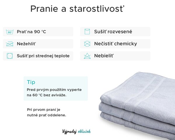 Hotelový uterák Royal 50 x 100 cm biely, 100% bavlna
