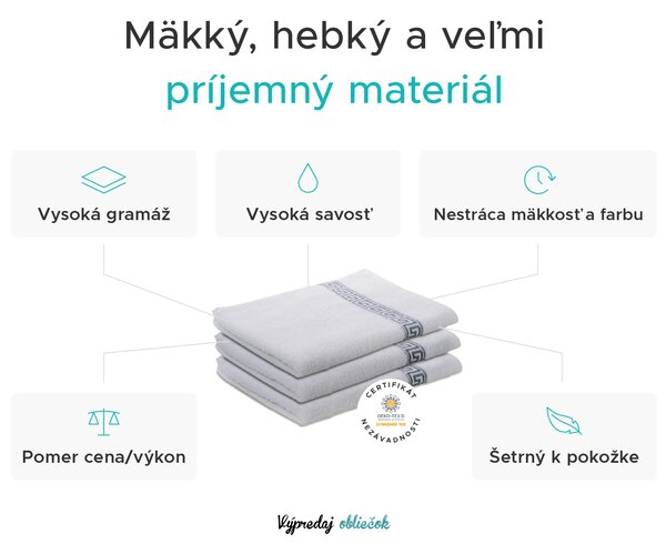 Uterák GREEK 50 x 90 cm tmavomodrý, 100% bavlna