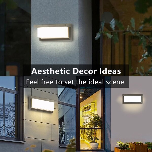 Brilagi - LED Vonkajšie nástenné svietidlo BRICKY LED/12W/230V šedá IP54