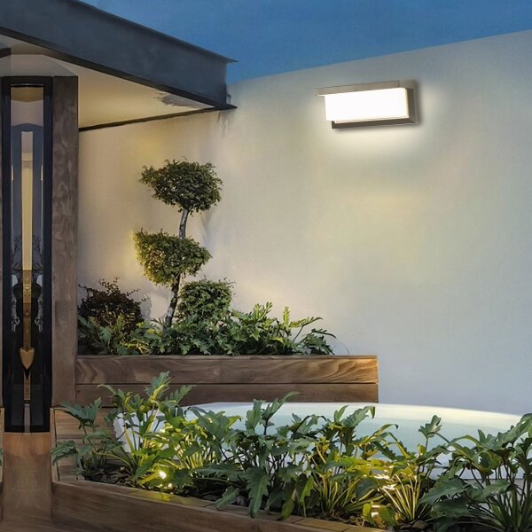 Brilagi - LED Vonkajšie nástenné svietidlo BRICKY LED/12W/230V šedá IP54