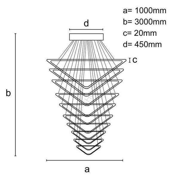 LED závesné svietidlo + diaľkový ovládač 385W (J4374/B)