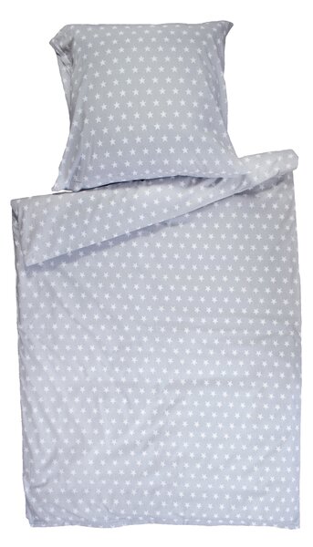 TOP BEDS Bavlnené detské obliečky Top Beds 140 x 100 sivá s hviezdičkami