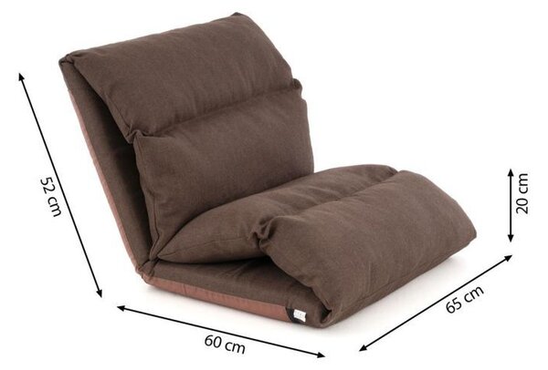 Nastaviteľná sofa - hnedá