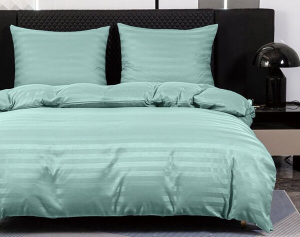 Hotelové obliečky z mikrovlákna JASMINE mentolové - prúžok 2 cm Rozmer obliečky: 70 x 90 cm | 140 x 200 cm