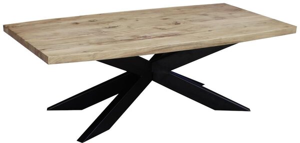 KONFERENČNÝ STOLÍK, čierna, farba akácie, drevo, kov, 130/70/45 cm Novel - Stolíky do obývačky