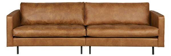 Hnedá Trojmiestna kožená pohovka Rodeo Classic 83 × 275 × 88 cm BEPUREHOME
