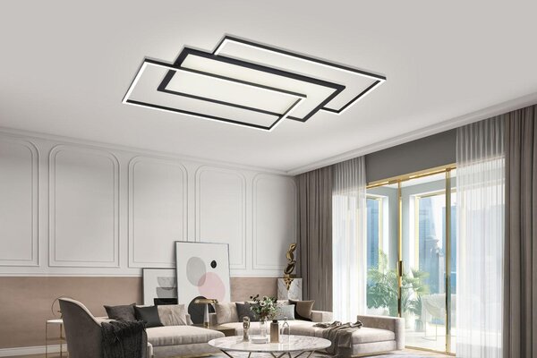 STROPNÉ LED SVIETIDLO, 80/50/6 cm Novel - Interiérové svietidlá