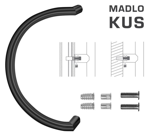 MPkovania FT - MADLO kód K16 Ø 30 mm SP ks Rozteč madla: 350 mm, Rozmer profilu madla: Ø 30 mm, Dĺžka: 380 mm