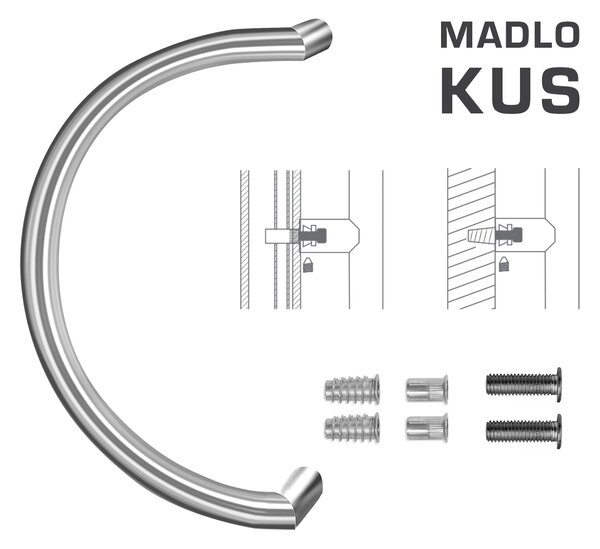 MPkovania FT - MADLO kód K16 Ø 30 mm SP ks Rozteč madla: 300 mm, Rozmer profilu madla: Ø 30 mm, Dĺžka: 330 mm