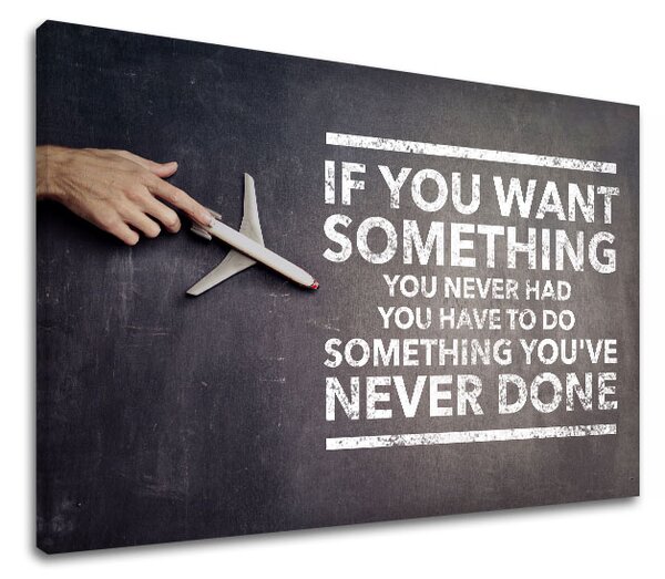 Motivačný obraz na stenu If you want something (obrazy s textom)