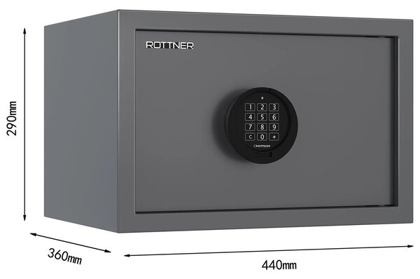 Nábytkový trezor PRAKTIK 30 EL, elektronický S1, 290 x 440 x 360 mm, 34,7 l