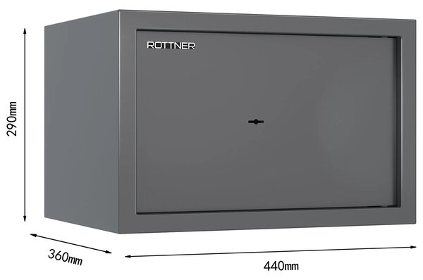 Nábytkový trezor PRAKTIK 30, mechanický S1, 290 x 440 x 360 mm, 34,7 l