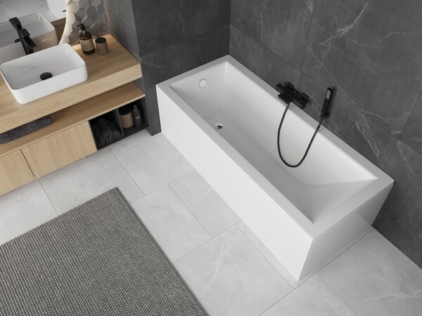Mexen Cubik obdĺžniková vaňa 120 x 70 cm s obkladom, biela - 55031207000X