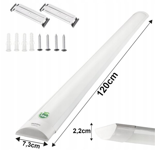 BERGE LED panel MARS - svietidlo SLIM - 120cm - 36W - 230V - 3600Lm - neutrálna biela