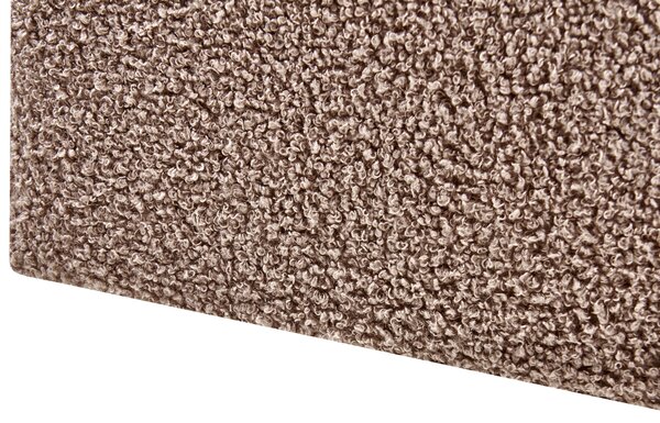 Posteľ hnedá buklé čalúnenie 180 x 200 cm prešívané čelo lamelový rošt s úložným priestorom moderný štýl spálňa