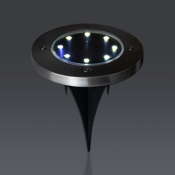 BERGE LED solárna záhradná lampa - IP44 - biela