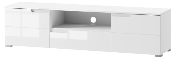 Szynaka TV stolík Selene RTV 165 cm biely lesk/mat