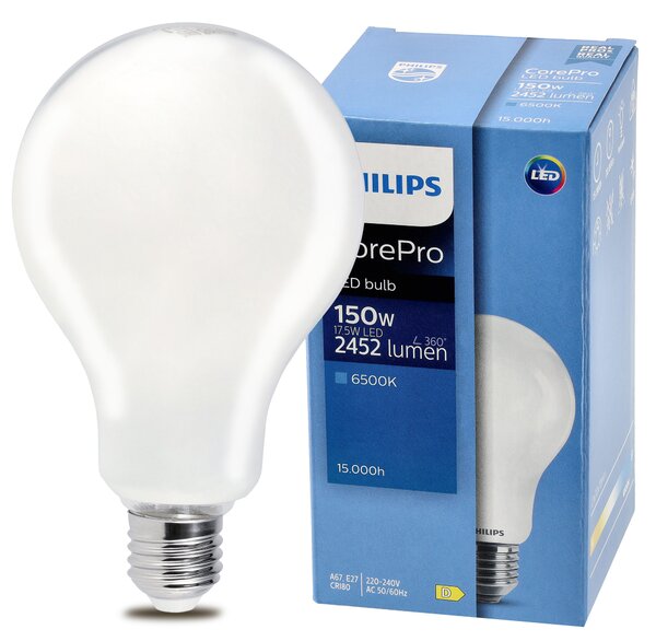 3x LED žiarovka PHILIPS E27 17,5W 2452 lm 6500 k eyecomfort corepro