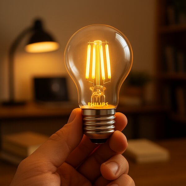 PHILIPS 10x LED žiarovka E27 s vláknom 7W 60W 806lm 2700k tepla biela