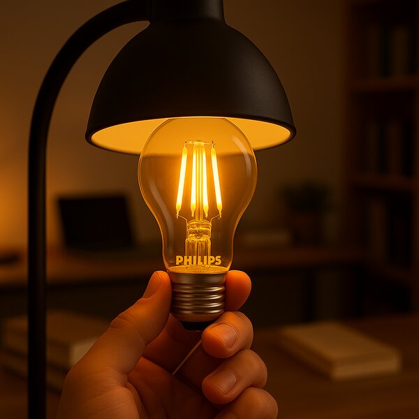 PHILIPS 10x LED žiarovka E27 s vláknom 7W 60W 806lm 2700k tepla biela