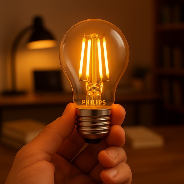 PHILIPS 10x LED žiarovka E27 s vláknom 7W 60W 806lm 2700k tepla biela