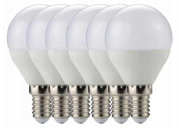 BERGE 10x LED žiarovka E14 g45 7W 600lm neutrálná biela 4500k