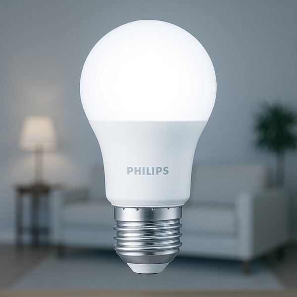 10x LED žiarovka PHILIPS E27 8W a60 – studená farba 6500k corepro premium