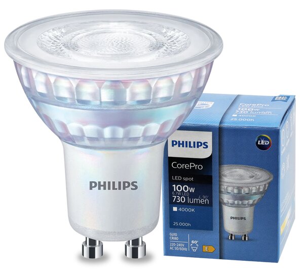 PHILIPS 10x LED žiarovka GU10 6,7 W 730lm - neutrálna biela 4000k