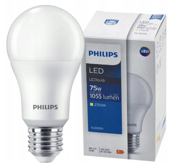 3x LED žiarovka PHILIPS E27 10W 1055lm 2700k výkonná eyecomfort