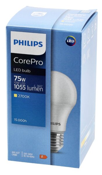3x LED žiarovka PHILIPS E27 10W 1055lm 2700k eyecomfort corepro