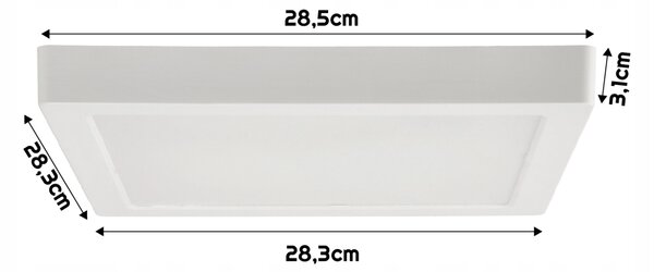 ECOLIGHT 2x LED stropné svietidlo na povrchovú montáž 24W 2640lm 4000K do kuchyne